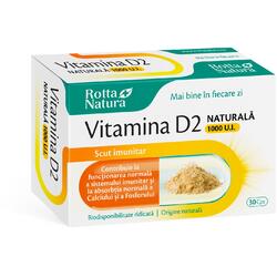 Vitamina D2 Naturala 1000U.I 30cps ROTTA NATURA