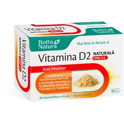 Vitamina D2 Naturala 2000U.I 30cps ROTTA NATURA