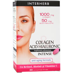 Colagen si Acid Hialuronic Intense 30cpr INTERHERB