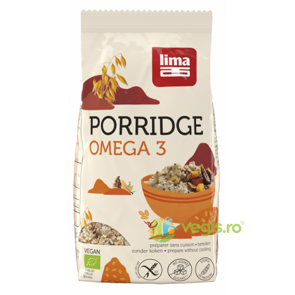 Porridge Express Omega 3 fara Gluten Ecologic/Bio 350g, LIMA, Fulgi, Musli, 1, Vegis.ro