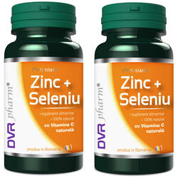 Zinc Seleniu cu Vitamina C Naturala 60cps+60cps DVR PHARM