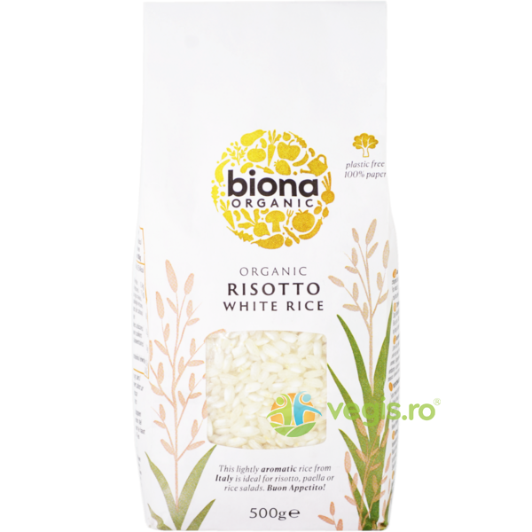 Orez Alb (Risotto) Ecologic/Bio 500g, BIONA, Cereale boabe, 1, Vegis.ro