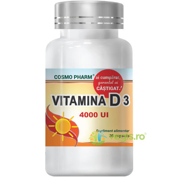 Vitamina D3 4000 UI 30cps, COSMOPHARM, Capsule, Comprimate, 1, Vegis.ro