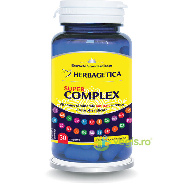 Super Complex 30cps, HERBAGETICA, Capsule, Comprimate, 1, Vegis.ro