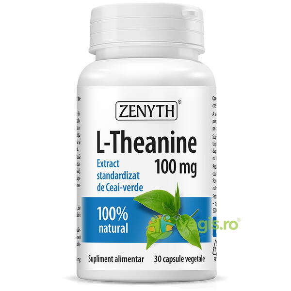 L-Theanine 30cps, ZENYTH PHARMA, Capsule, Comprimate, 1, Vegis.ro