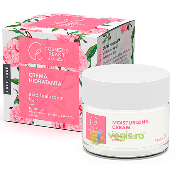 Crema Hidratanta cu Acid Hialuronic si Bujor 50ml Face Care, COSMETIC PLANT, Cosmetice ten, 1, Vegis.ro