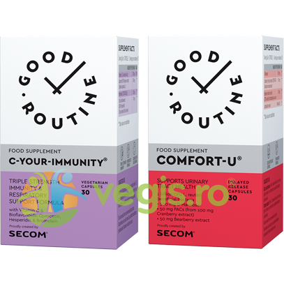 Pachet C Your Immunity 30cps vegetale + Comfort-U 30cps Secom, 30cps Capsule, Comprimate
