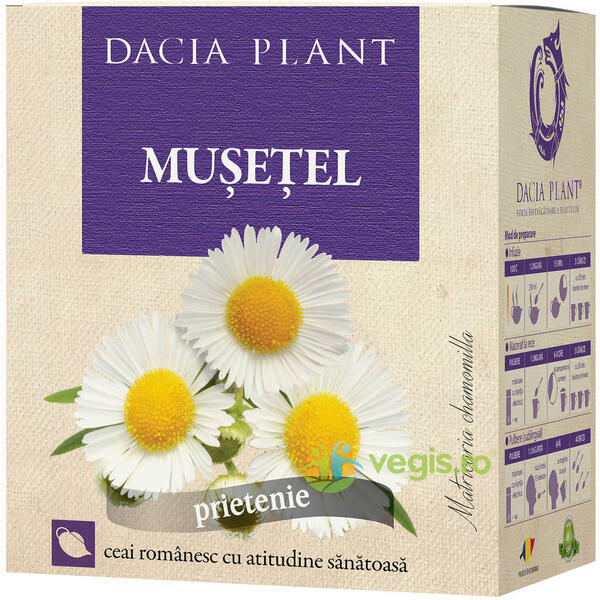 Ceai De Musetel 50g, DACIA PLANT, Ceaiuri vrac, 1, Vegis.ro