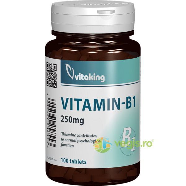 Vitamina B1 250mg 100tb, VITAKING, Capsule, Comprimate, 1, Vegis.ro