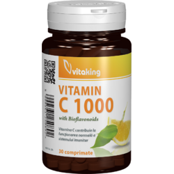 Vitamina C 1000mg cu Bioflavonoide, Acerola si Macese 30tb VITAKING