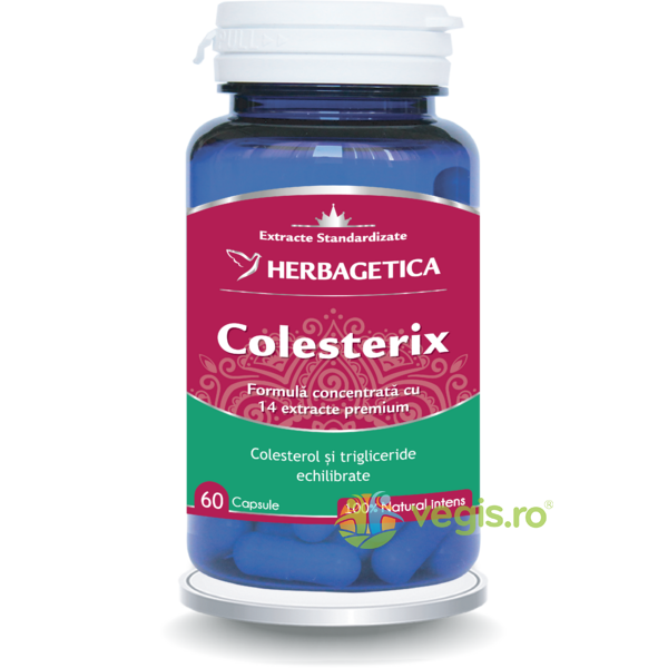 Colesterix 60cps, HERBAGETICA, Capsule, Comprimate, 1, Vegis.ro