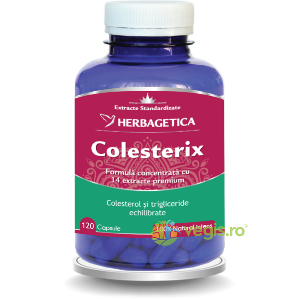 Colesterix 120cps, HERBAGETICA, Capsule, Comprimate, 1, Vegis.ro