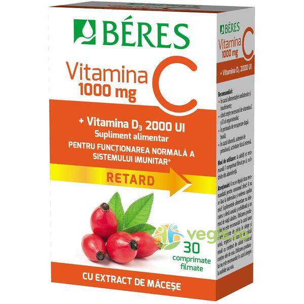 Vitamina C 1000mg + Vitamina D3 2000ui 30cpr, BERES, Vitamine, Minerale & Multivitamine, 1, Vegis.ro