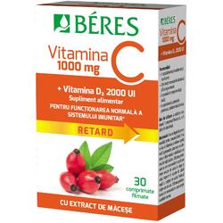 Vitamina C 1000mg + Vitamina D3 2000ui 30cpr BERES