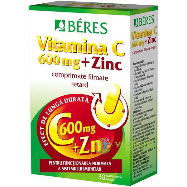 Vitamina C 600mg + Zinc 30cpr, BERES, Vitamina C, 1, Vegis.ro