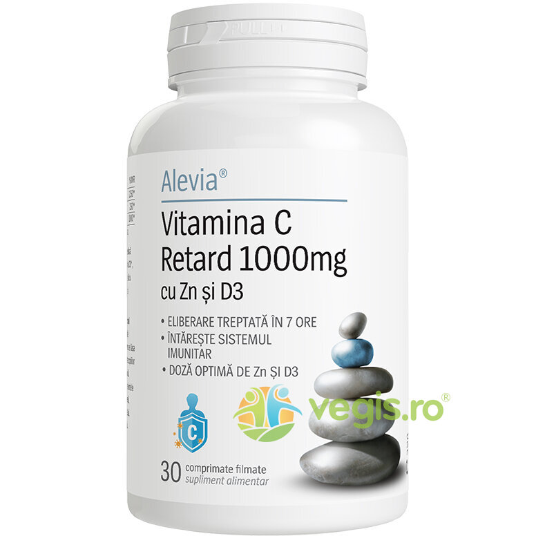 Vitamina C Retard 1000mg cu Zn si D3 30cpr Alevia