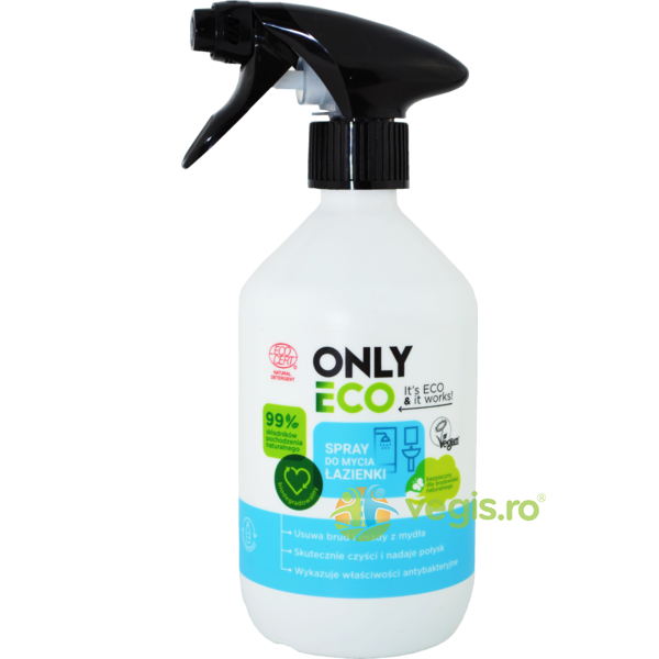 Solutie Spray de Curatare pentru Baie Ecologica/Bio 500ml, ONLY ECO, Produse de Curatenie Casa, 1, Vegis.ro