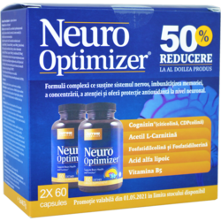 Neuro Optimizer 60cps + 60cps (50% reducere la al doilea produs) Secom, JARROW FORMULAS