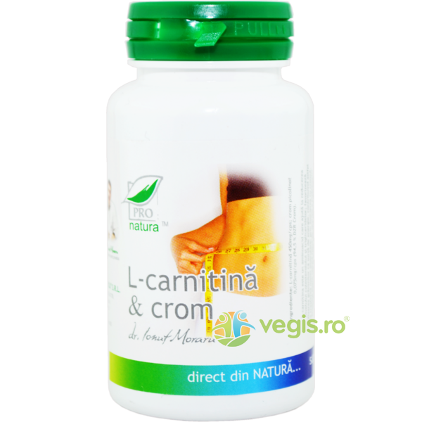 L-Carnitina + Crom 60cps, MEDICA, Capsule, Comprimate, 1, Vegis.ro