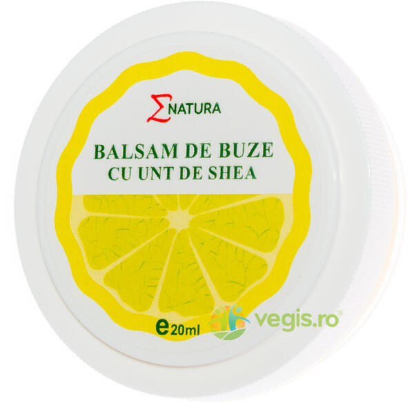 Balsam de Buze cu Unt de Shea si Lamaie 20ml, ENATURA, Unguente, Geluri Naturale, 1, Vegis.ro