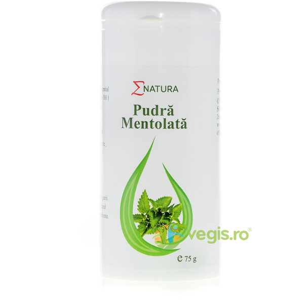 Pudra Mentolata (cu ulei Esential de Menta) 75g, ENATURA, Deodorante naturale, 1, Vegis.ro