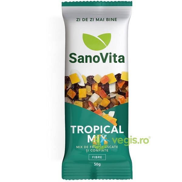 Mix Fructe Uscate si Confiate - Tropical Mix  50g, SANOVITA, Fructe uscate, 1, Vegis.ro