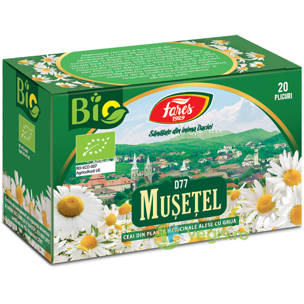 Ceai de Musetel (D77) Ecologic/Bio 20dz, FARES, Ceaiuri doze, 1, Vegis.ro