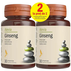 Pachet Ginseng 50mg 30cpr+30cpr ALEVIA