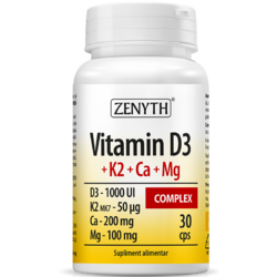 Vitamina D3+K2+Ca+Mg Complex 30cps ZENYTH PHARMA