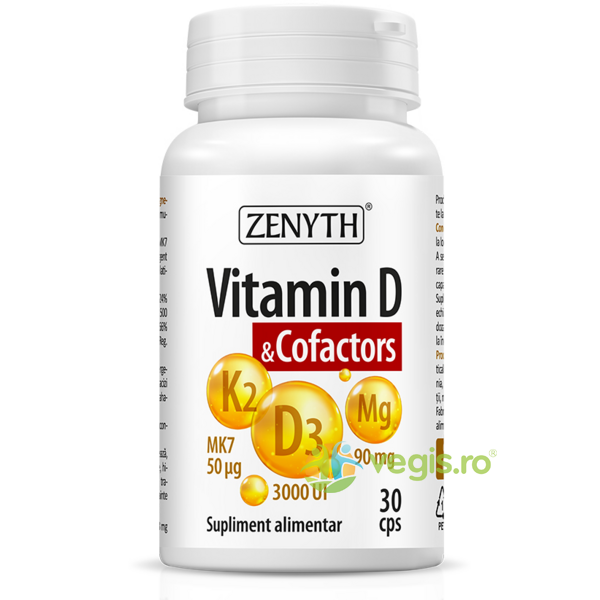 Vitamina D3 & Cofactors 30cps, ZENYTH PHARMA, Vitamine, Minerale & Multivitamine, 1, Vegis.ro