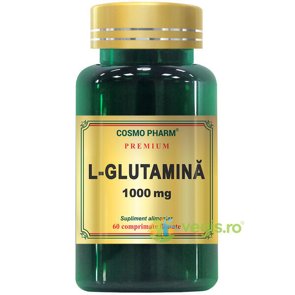 L-Glutamina 1000mg 60cpr, COSMOPHARM, Capsule, Comprimate, 1, Vegis.ro