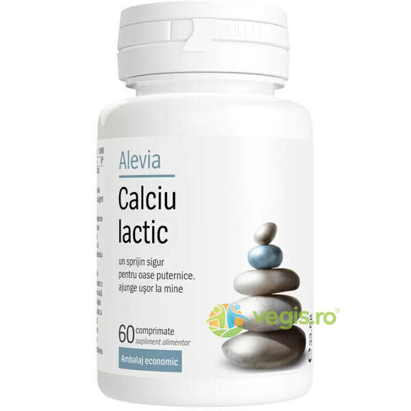 Calciu Lactic 60cpr, ALEVIA, Vitamine, Minerale & Multivitamine, 1, Vegis.ro