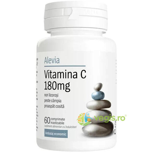 Vitamina C 180mg 60cp, ALEVIA, Vitamine, Minerale & Multivitamine, 1, Vegis.ro
