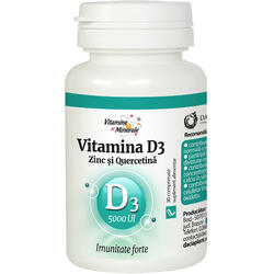 Vitamina D3 (5000UI) cu Zinc si Quercetina 30cpr DACIA PLANT