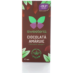 Ciocolata Amaruie cu Indulcitor Natural din Stevie 100g SWEETERIA