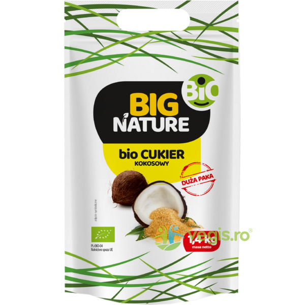 Zahar de Cocos Ecologic/Bio 1.4kg, BIG NATURE, Indulcitori naturali, 1, Vegis.ro