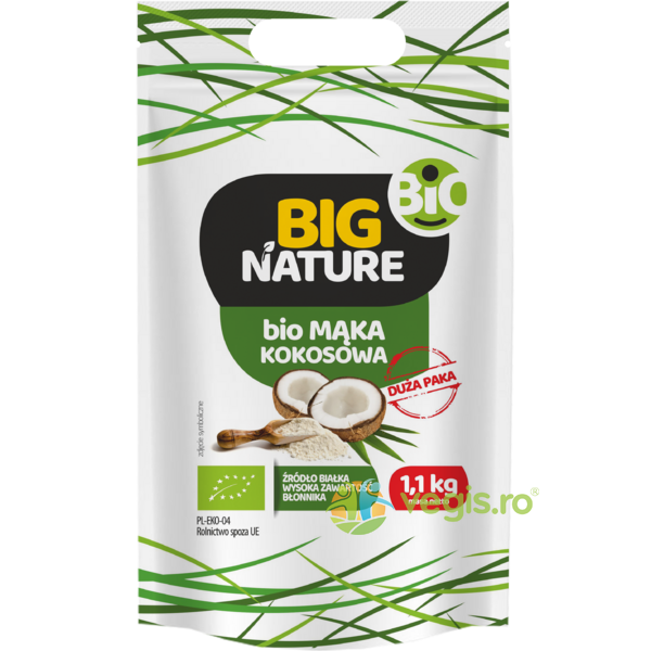Faina de Cocos Ecologica/Bio 1.1kg, BIG NATURE, Faina, Tarate, Grau, 1, Vegis.ro