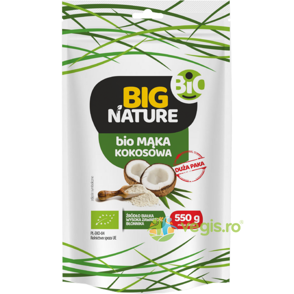 Faina de Cocos Ecologica/Bio 550g, BIG NATURE, Faina, Tarate, Grau, 1, Vegis.ro