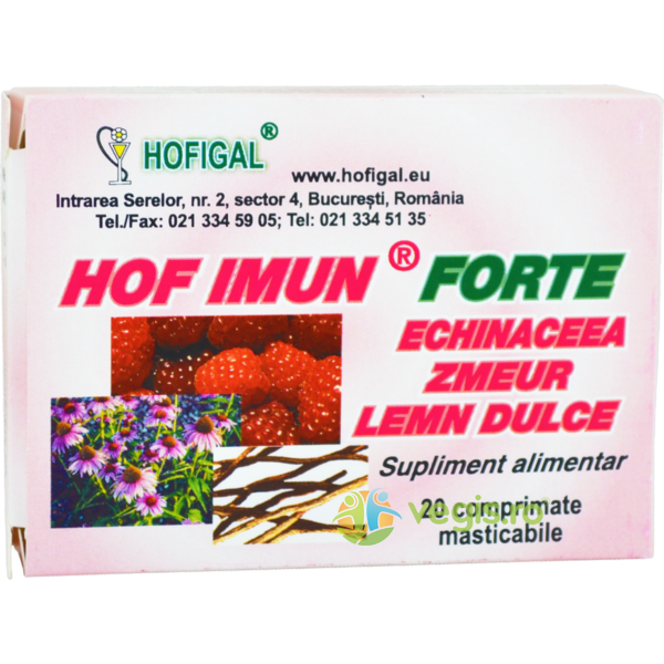 Hof Imun (Hofimun) Forte 20cpr masticabile, HOFIGAL, Capsule, Comprimate, 1, Vegis.ro