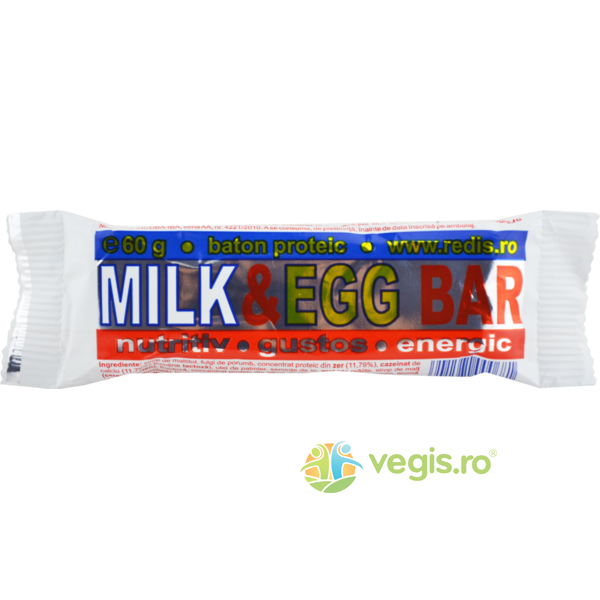 Baton Proteic Milk & Egg 60g, REDIS, Batoane Proteice, 1, Vegis.ro