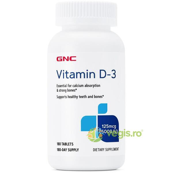 Vitamina D3 125mcg (5000iu) 180tb, GNC, Vitamine, Minerale & Multivitamine, 1, Vegis.ro