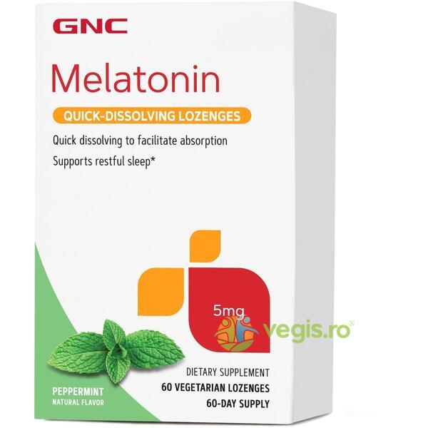 Melatonina cu Aroma de Menta 5mg 60tb, GNC, Capsule, Comprimate, 1, Vegis.ro