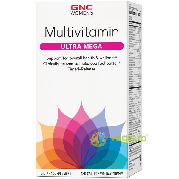 Complex de Multivitamine pentru Femei Ultra Mega 180tb cu eliberare prelungita, GNC, Vitamine, Minerale & Multivitamine, 1, Vegis.ro