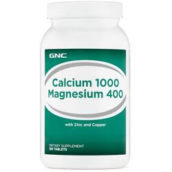 Calciu 1000mg + Magneziu 400mg 180tb GNC