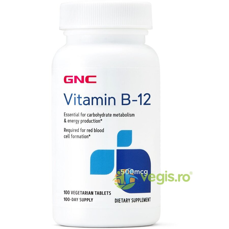 Vitamina B12 500mcg 100tb vegetale GNC