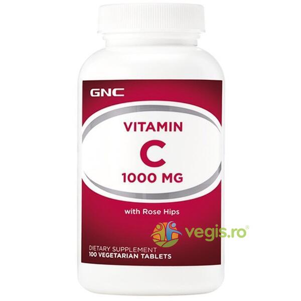 Vitamina C cu Extract de Macese 1000mg 100tb vegetale, GNC, Vitamina C, 1, Vegis.ro