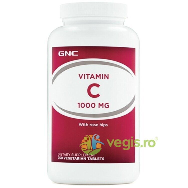 Vitamina C cu Extract de Macese 1000mg 250tb vegetale GNC
