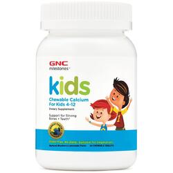 Calciu pentru Copii cu Aroma Naturala de Limonada si Afine Milestones Kids 60tb masticabile GNC