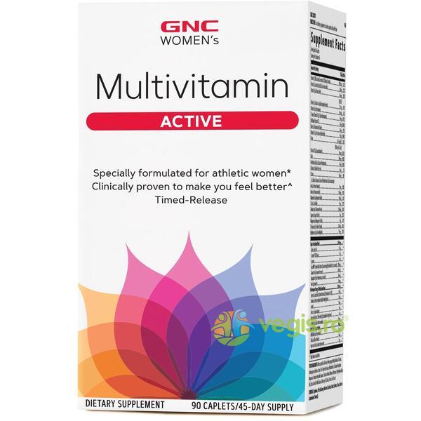 Complex de Multivitamine pentru Femei (Women's Multivitamin Active) 90cps, GNC, Vitamine, Minerale & Multivitamine, 1, Vegis.ro