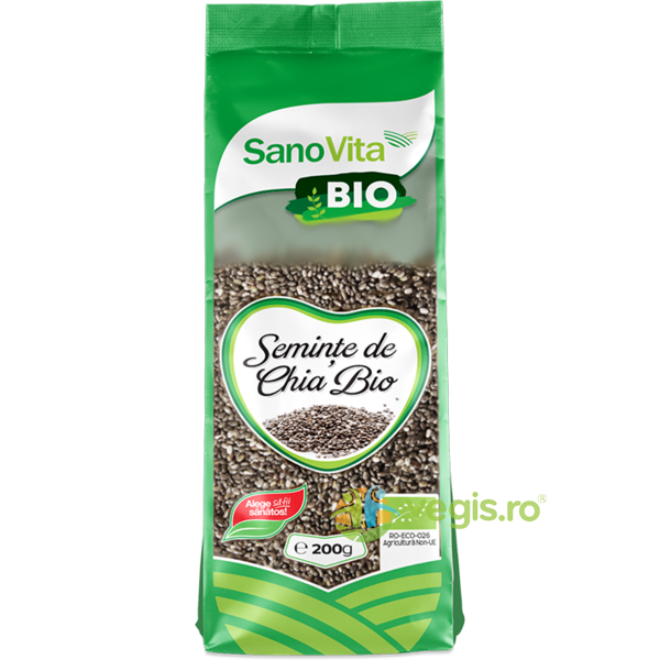Seminte de Chia Ecologice/Bio 200g, SANOVITA, Nuci, Seminte, 1, Vegis.ro